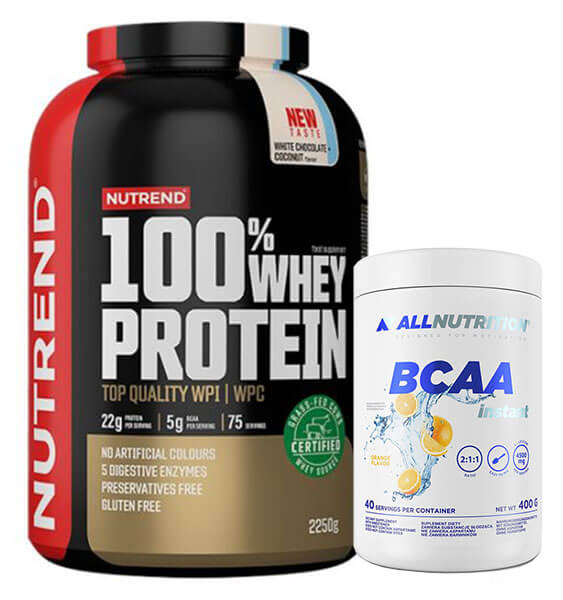  Nutrend 100% Whey protein + Allnutrition Bcaa Instant